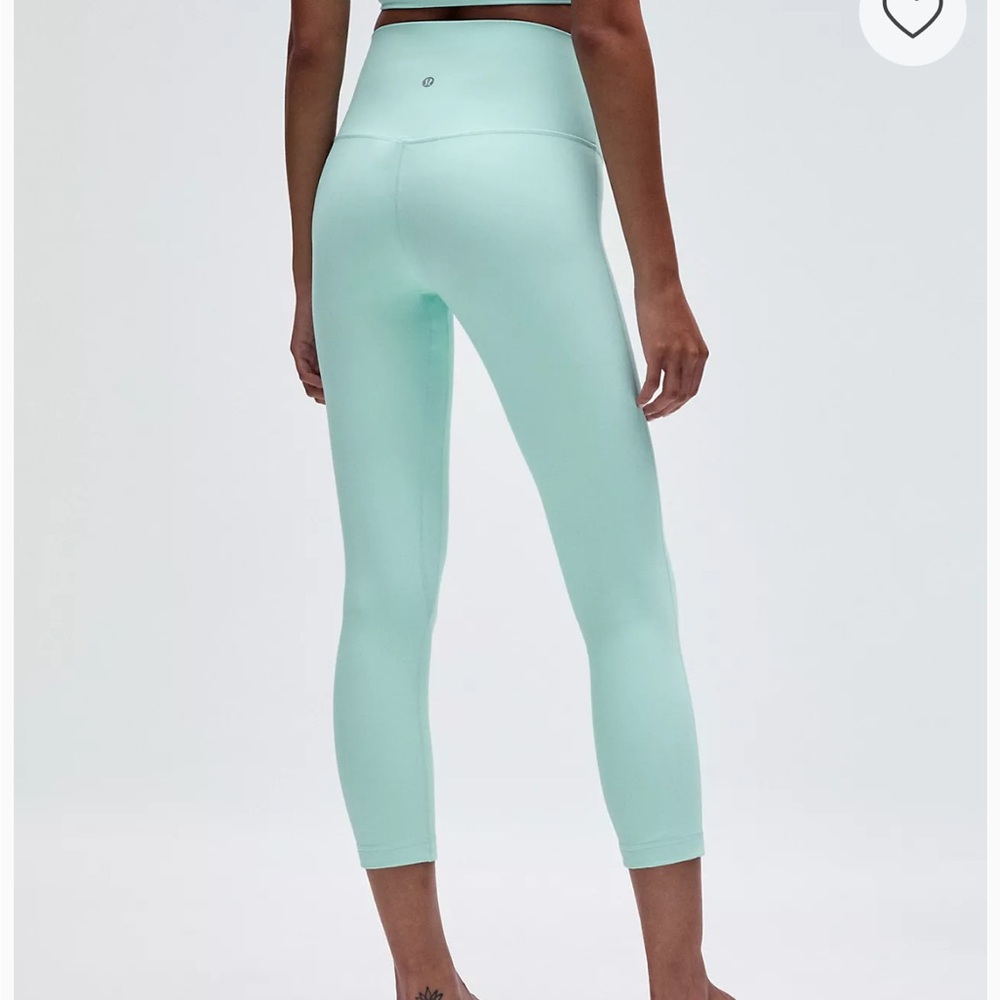 Bright blue leggings.